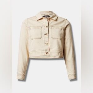 Denim Crop Patch Pocket Jacket